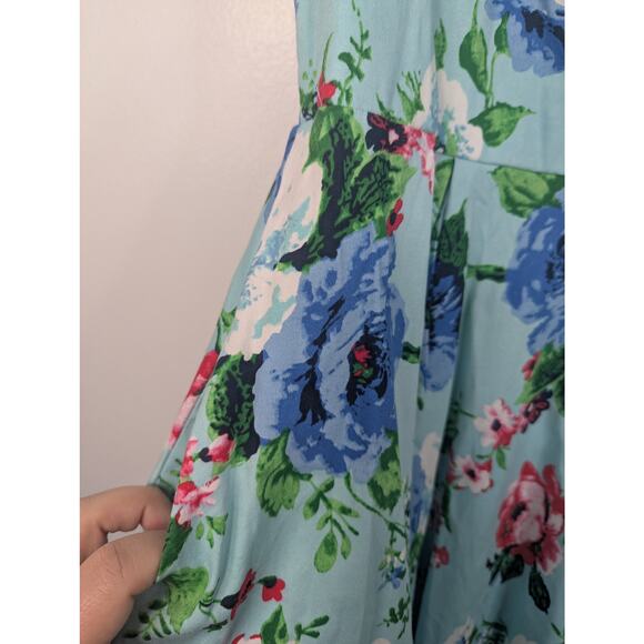 Retrospec'd Pinup Style Floral Norma Jean Once Upon A Time Sleeveless Dress - Picture 4 of 11